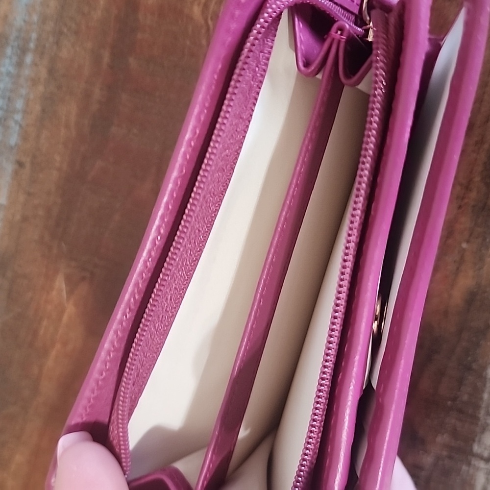 Radley London Pink Leather Scottish Dog Phone Call Me Wallet NWT Zip Snap - Picture 13 of 14